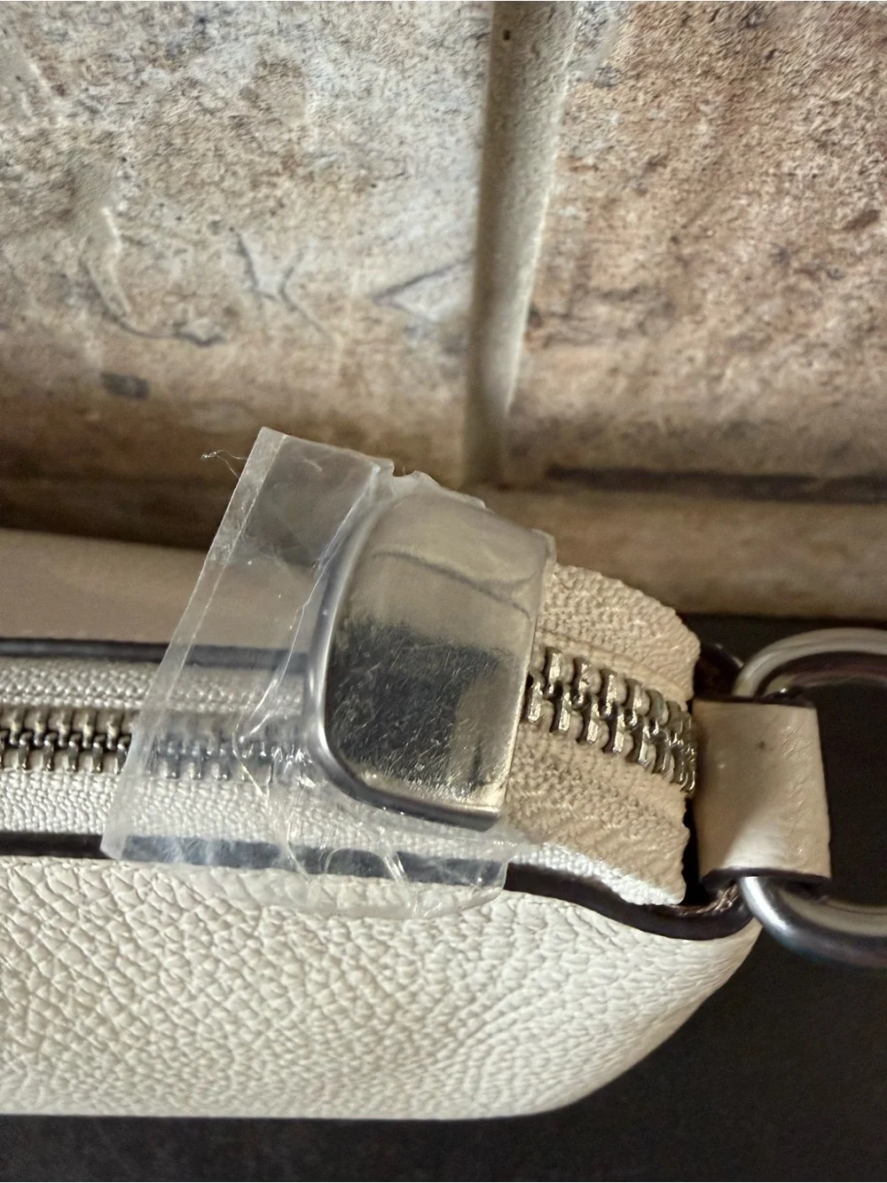 COACH Charlotte White Pebbled Leather Crossbody